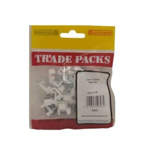 2.5mm T+E White Cable Clip Trade Packs (pack of 40)