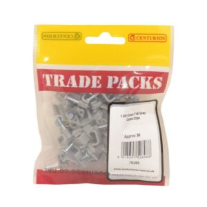 1.00/1.5mm T+E Grey Cable Clip Trade Packs (pack of 60)