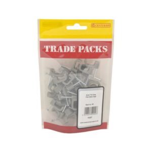 6mm Flat Cooker T+E Grey Cable Clip Trade Packs (pack of 40)