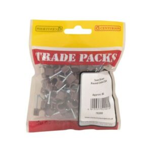 7mm Brown Round Cable Clips Trade Packs (pack of 80)
