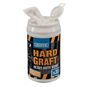 DRAPER HARD GRAFT WIPES TUB OF 30