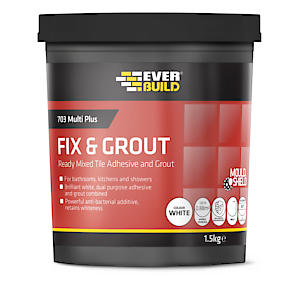 Everbuild Fix & Grout Tile Adhesive White (1.5kg)