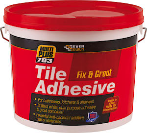 Everbuild Fix & Grout Tile Adhesive White 3.75kg