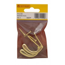 37mm EB Die Cast Wardrobe Hooks (Pack of 2)