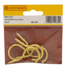 38mm EB Shouldered Cup Hooks (Pack of 5)