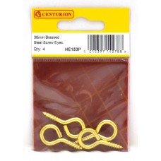 30 x 6mm EB Steel Screw Eyes (Pack of 4)