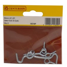 50mm (2″) ZP Gate Hook & Eyes (Pack of 2)