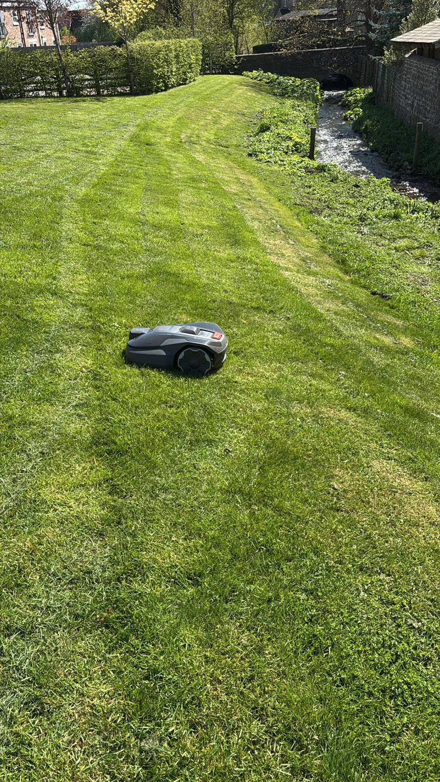 Husqvarna 312V wireless robotic mower installation Bedale
