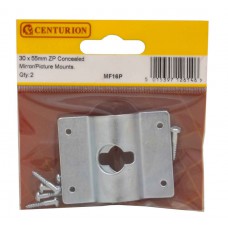 30 x 55mm ZP Concealed Mirror/Picture Mount (Pack of 2)