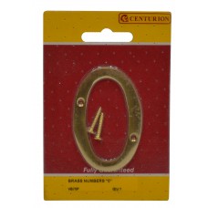 75mm (3″) Polished Brass Victorian Door Numbers (No 0 – 9)