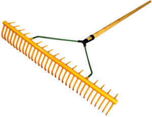 LEAF / GRASS RAKE & HANDLE C/W BK SUPPORT