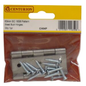 63mm SC 1838 Pattern Steel Butt Hinge (1 pair)