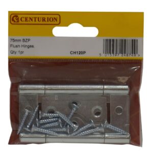 75mm BZP Flush Hinges (1 pair)