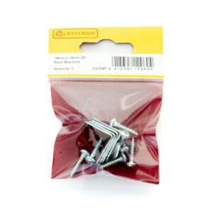 19mm x 19mm ZP Steel Bracket (Pack of 4)