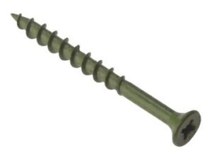 Decking Screw Pozi ST Green Anti-Corrosion 5 x 100 BOX100