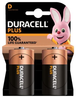 Duracell D Batteries, 2 Pack