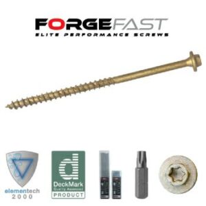 ForgeFast T/Fix Screw7.0x200mm Box 50 2000h Tan Torx Comp