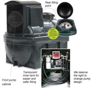 ENVIROSTORE FUEL TANK DISPENSER STATION 1300L