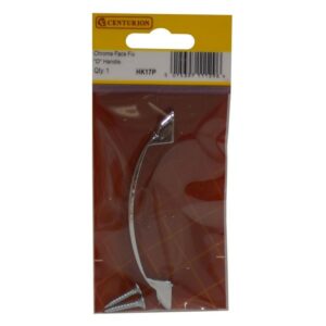 Die Cast Cabinet Face Fix ‘D’ Handle, Chrome Plated, 100mm