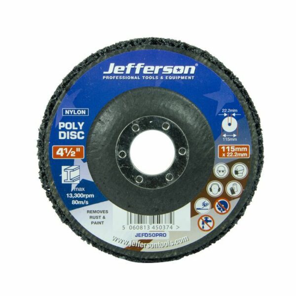JEFFERSON BLACK POLY DISC 115MM X 22MM each – J Todd & Son