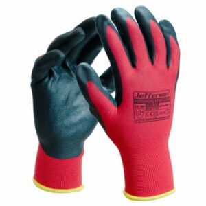 Jefferson Black/Red Professional Fitter Glove X Large