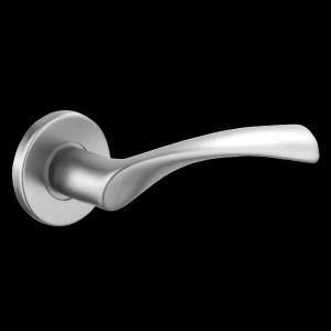 URFIC EASY CLICK ATLAS ROUND LEVER ON ROSE SATIN NICKEL