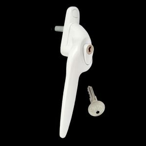YALE QUARTUS OFFSET WINDOW LOCK HANDLE WHITE LH