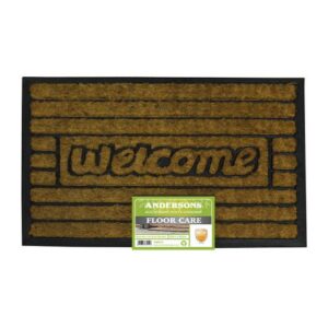 Mats – ‘Welcome’ Coir Brush Pile in Rubber Case Mat – 60cm x 40cm