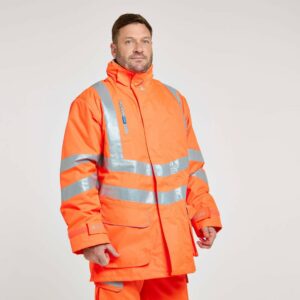 PULSAR HI-VIZ STORM COAT ORANGE SML PADDED
