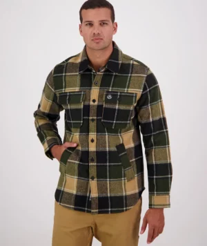 Swanndri Men’s Kiaraki V3 Wool Shacket — Denver Check