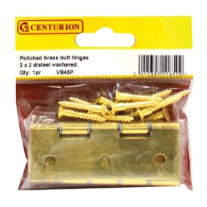 3″ x 2″ x 1.5mm PB Butt Hinges DSW Polished (1 pair)