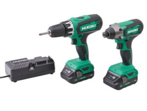 HIKOKI 18V COMBI & IMPACT DRILL TWIN PK 2 X 2AH